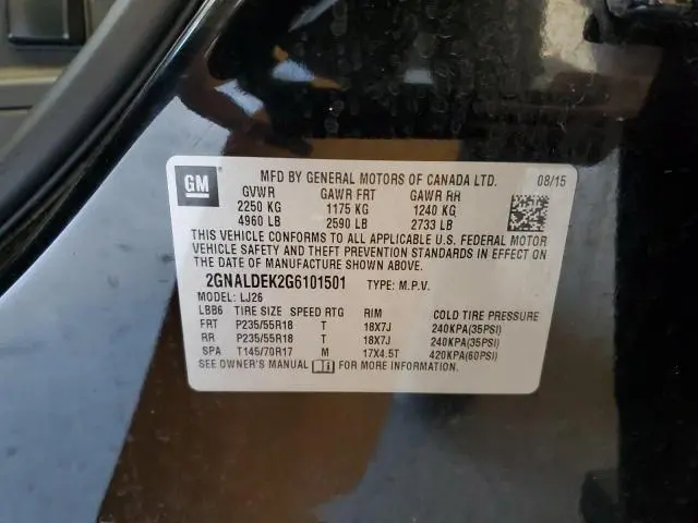 2016 CHEVROLET EQUINOX LTZ  