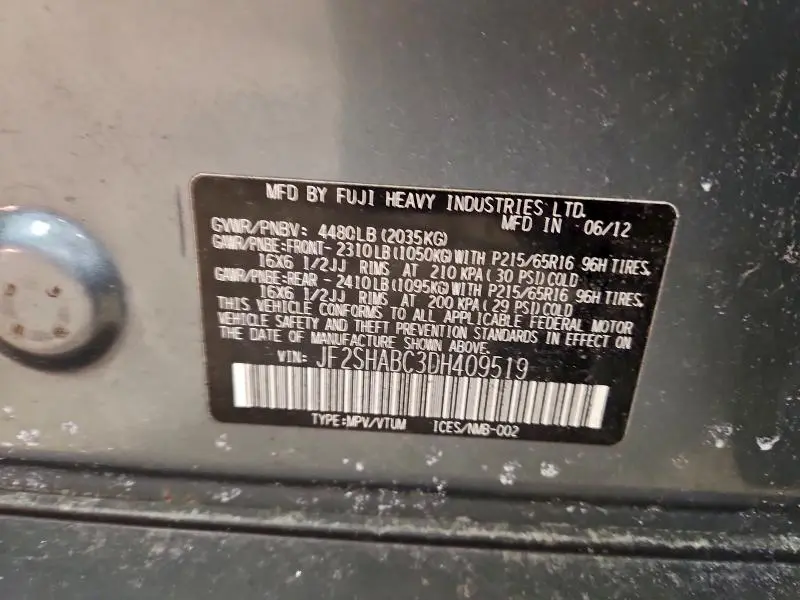 2013 SUBARU FORESTER 2.5X  