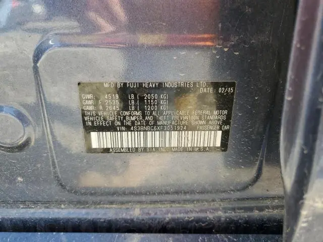 2015 SUBARU LEGACY 2.5I PREMIUM  