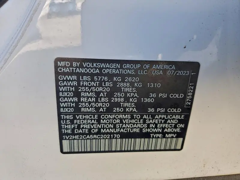 2024 VOLKSWAGEN ATLAS CROSS SPORT SE  