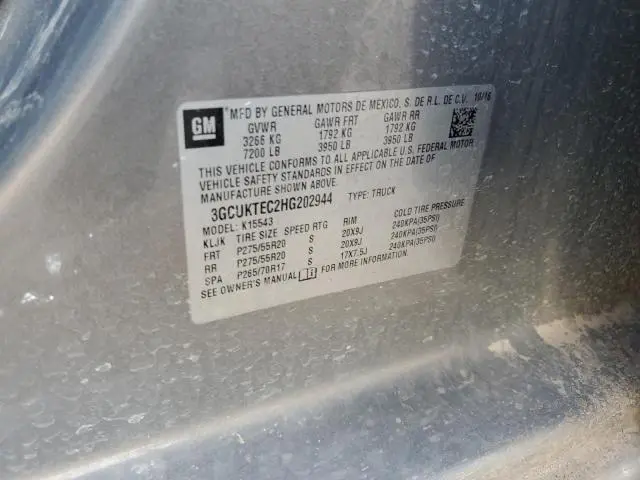 2017 CHEVROLET SILVERADO K1500 HIGH COUNTRY  