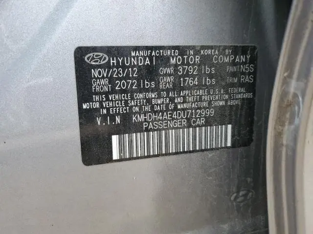 2013 HYUNDAI ELANTRA GLS  