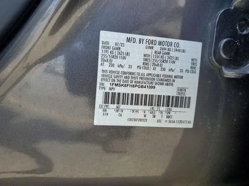 2023 FORD EXPLORER LIMITED  