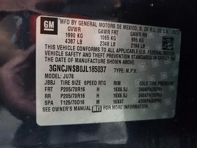 2018 CHEVROLET TRAX LS  