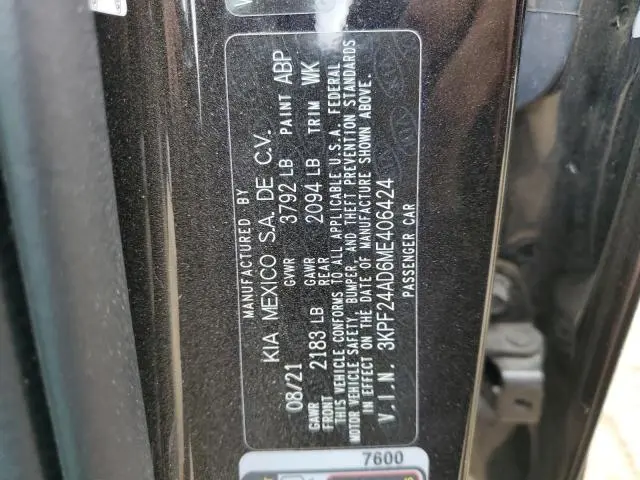 2021 KIA FORTE FE  