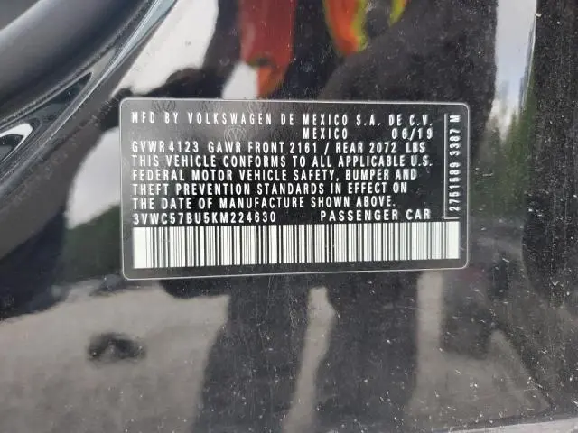 2019 VOLKSWAGEN JETTA S