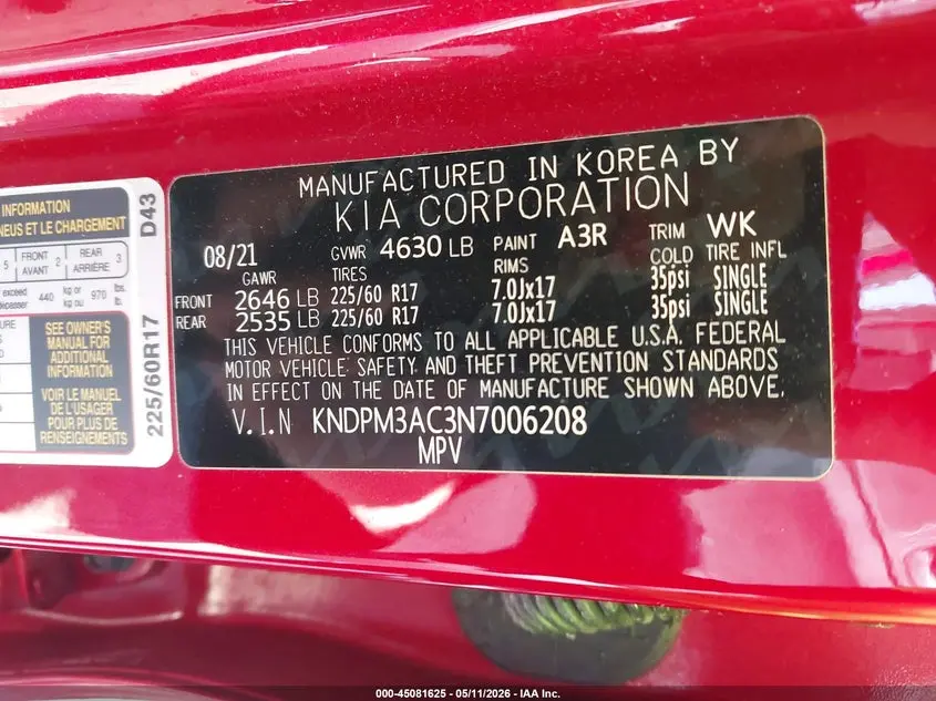 2022 KIA SPORTAGE LX
