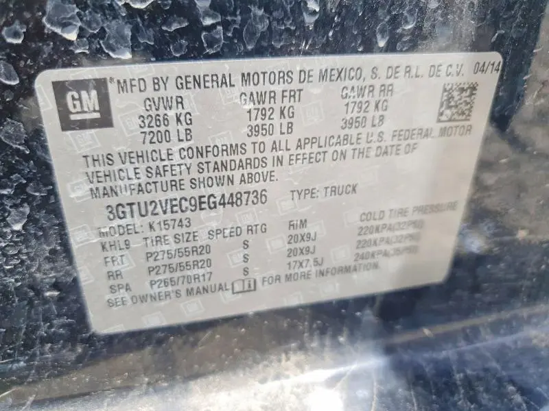 2014 GMC SIERRA K1500 SLT  