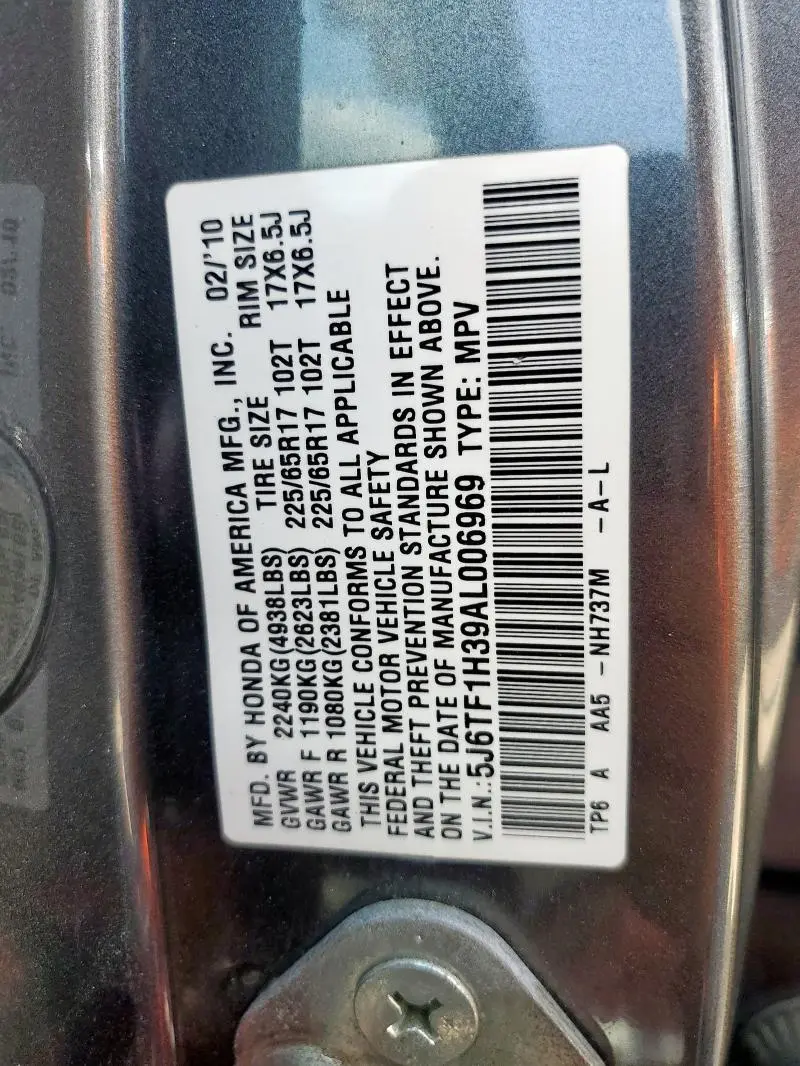 2010 HONDA ACCORD CROSSTOUR EX  