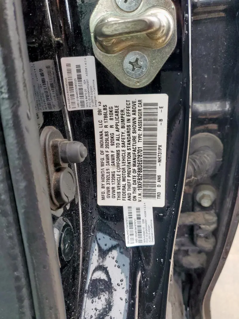 2013 HONDA CIVIC EX  