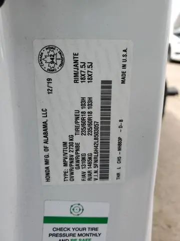 2020 HONDA ODYSSEY EX  