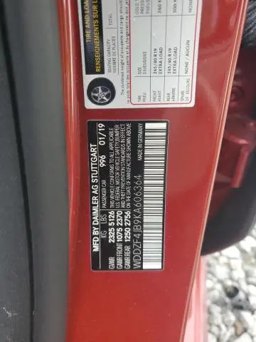 2019 MERCEDES-BENZ E 300  