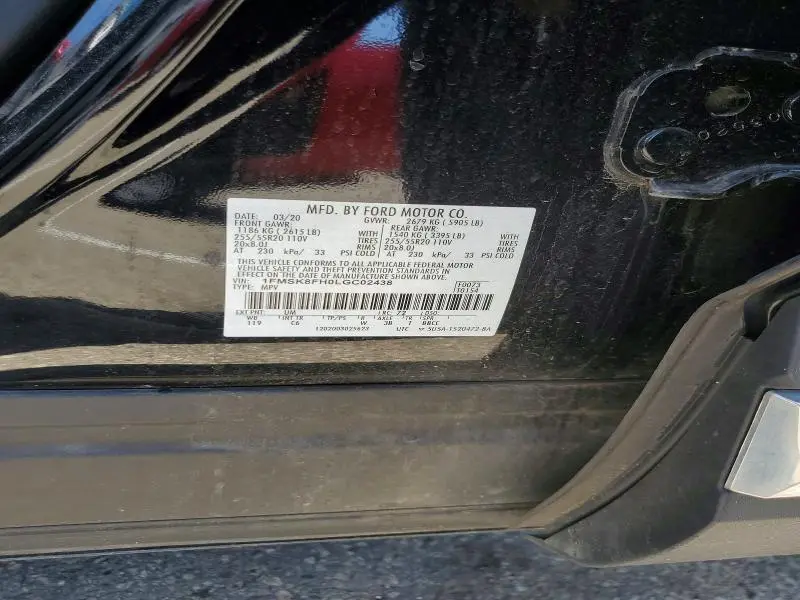 2020 FORD EXPLORER LIMITED  