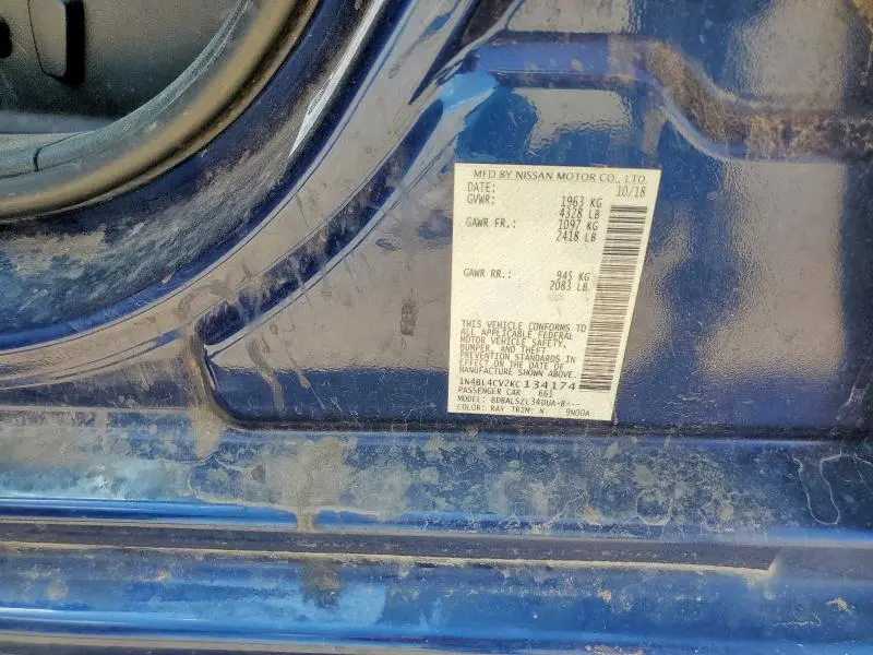 2019 NISSAN ALTIMA SR  