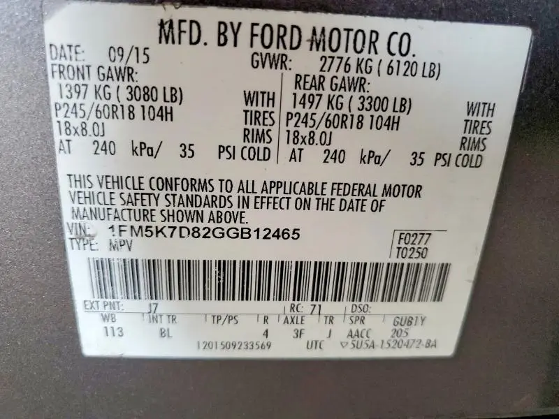 2016 FORD EXPLORER XLT  