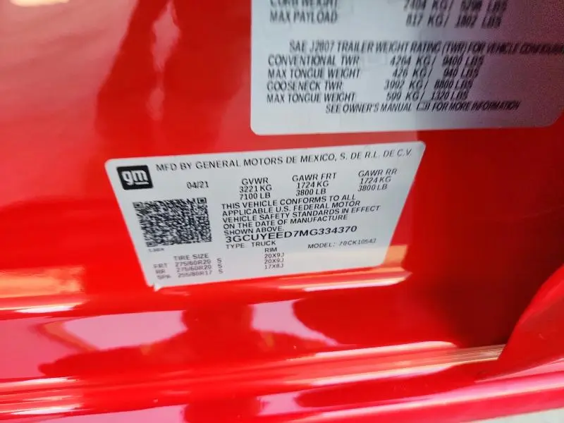 2021 CHEVROLET SILVERADO K1500 RST  