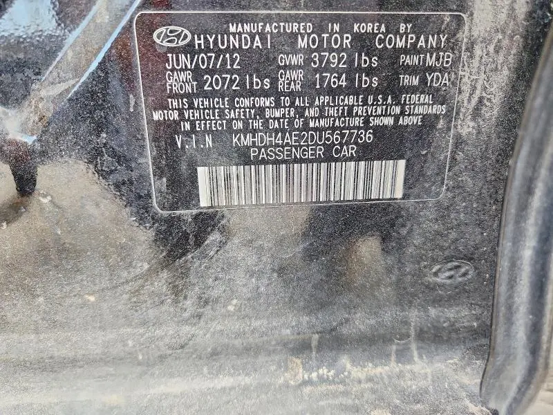 2013 HYUNDAI ELANTRA GLS  