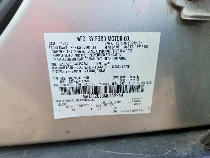 2021 FORD ECOSPORT SE  