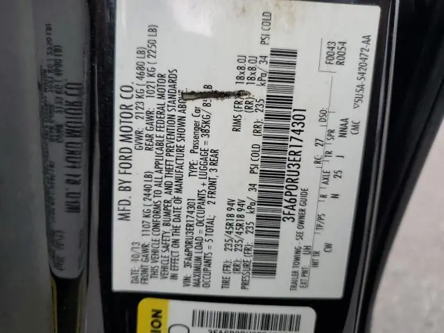 2014 FORD FUSION TITANIUM HEV  