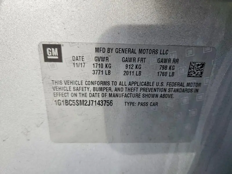 2018 CHEVROLET CRUZE LS  