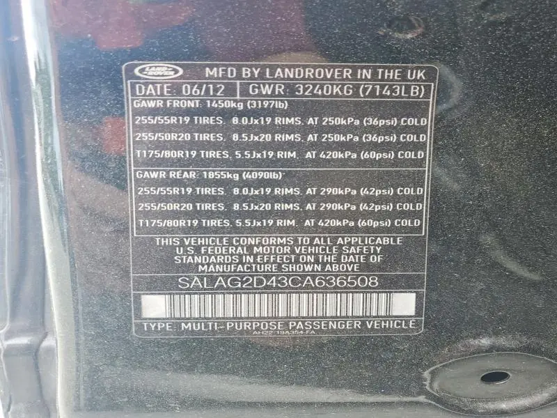 2012 LAND ROVER LR4 HSE  