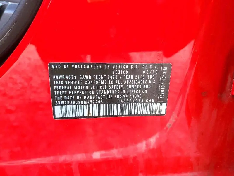 2013 VOLKSWAGEN JETTA BASE  