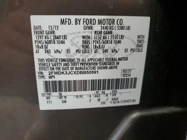 2013 FORD EDGE SEL  