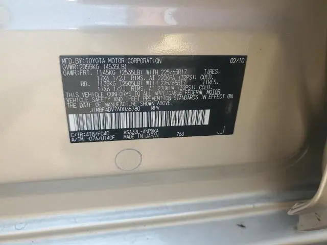 2010 TOYOTA RAV4   