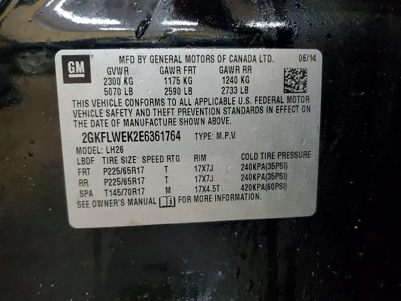 2014 GMC TERRAIN SLE  