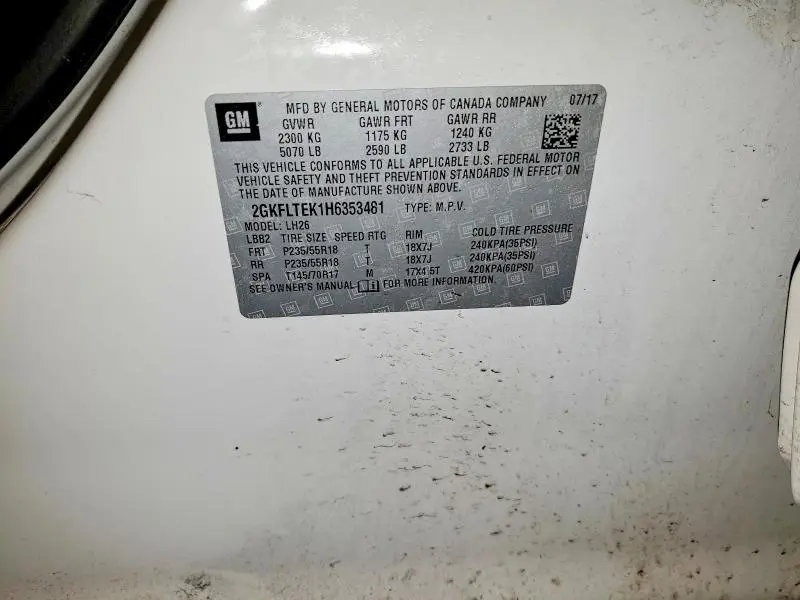 2017 GMC TERRAIN SLE  