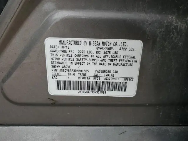 2013 INFINITI G37 BASE