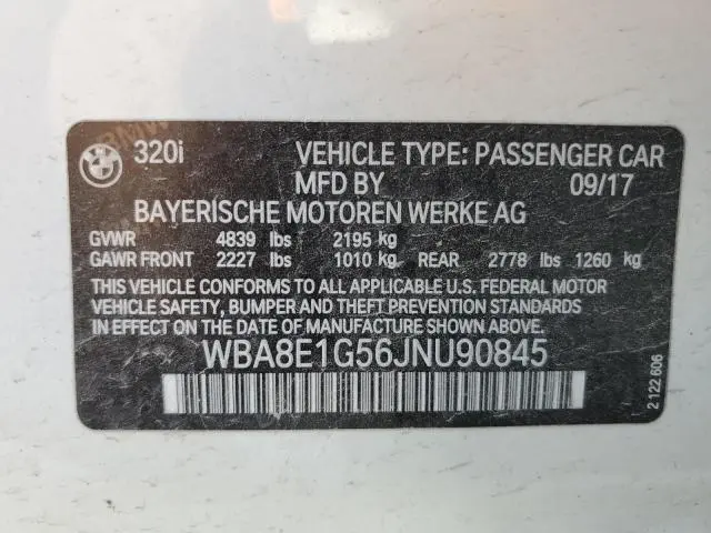 2018 BMW 320 I