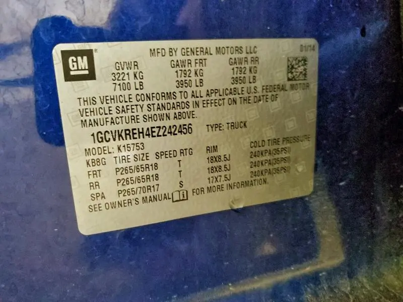 2014 CHEVROLET SILVERADO K1500 LT  