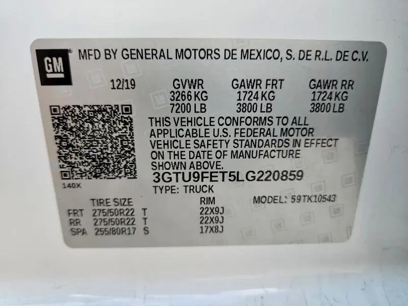 2020 GMC SIERRA K1500 DENALI  