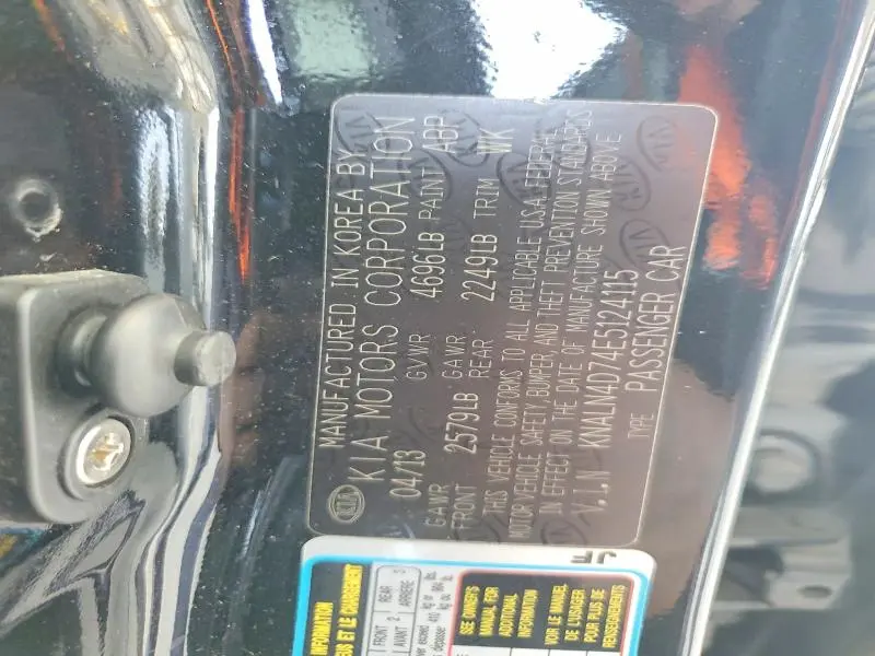 2014 KIA CADENZA PREMIUM  