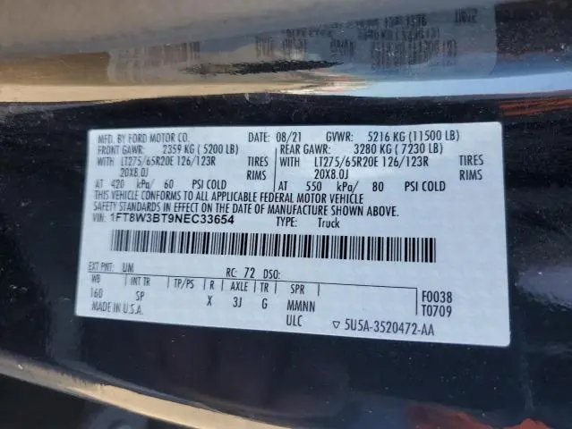2022 FORD F350 SUPER DUTY  