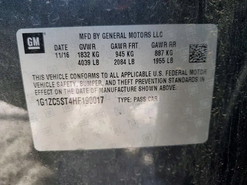 2017 CHEVROLET MALIBU LS  