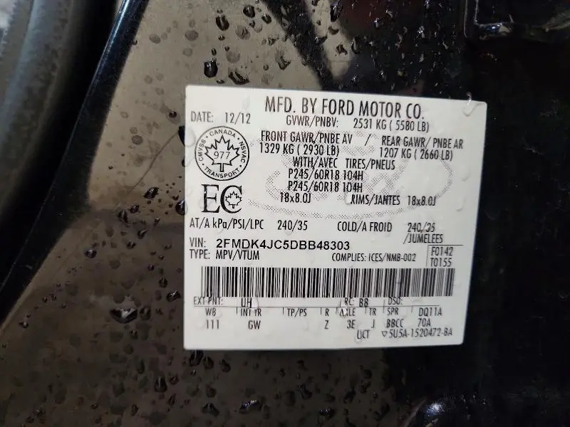 2013 FORD EDGE SEL  
