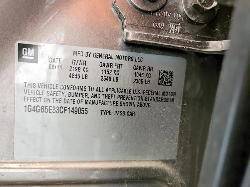 2012 BUICK LACROSSE CONVENIENCE  