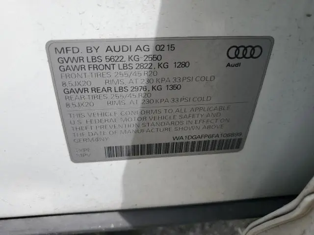 2015 AUDI Q5 PREMIUM PLUS  