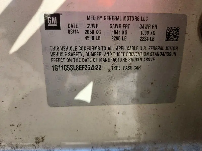 2014 CHEVROLET MALIBU 1LT  
