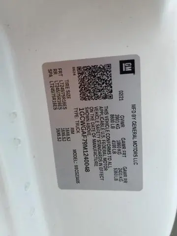 2021 CHEVROLET EXPRESS G2500   