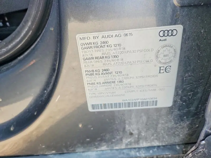 2016 AUDI Q5 PREMIUM  