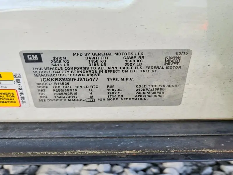 2015 GMC ACADIA SLT-2  