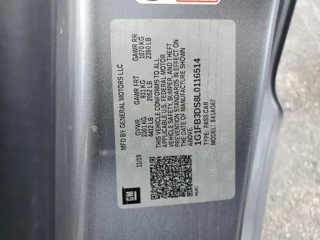 2020 CHEVROLET CAMARO LS  