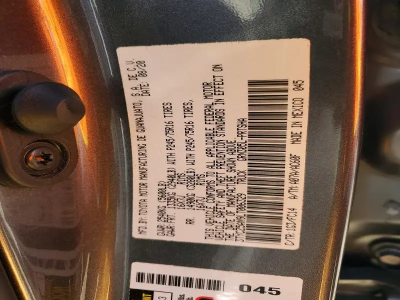 2020 TOYOTA TACOMA DOUBLE CAB  