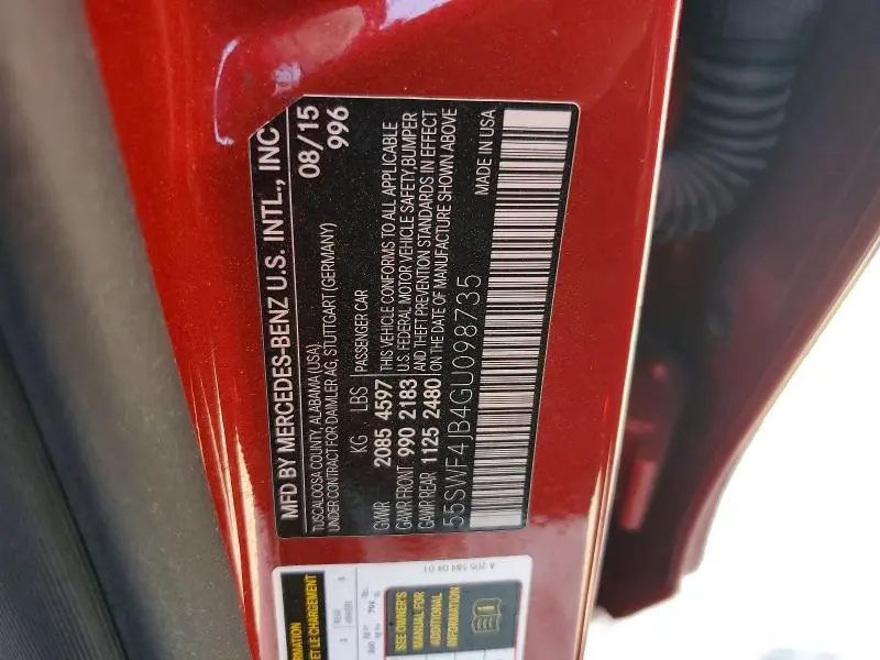 2016 MERCEDES-BENZ C 300  