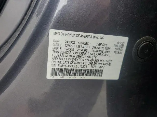 2020 ACURA MDX   
