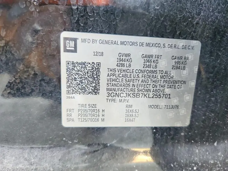 2019 CHEVROLET TRAX LS  