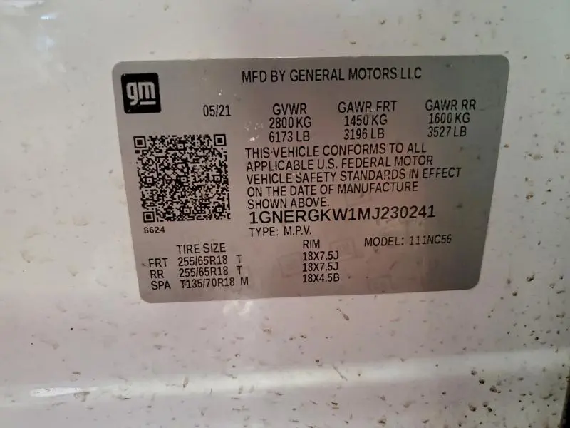 2021 CHEVROLET TRAVERSE LT  